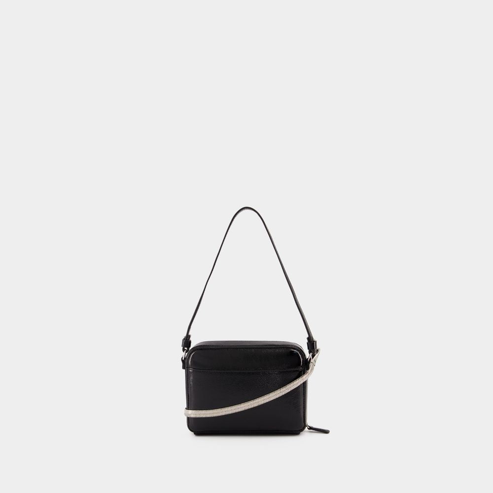 Cloud Chained Naplack Purse - Leather - Black