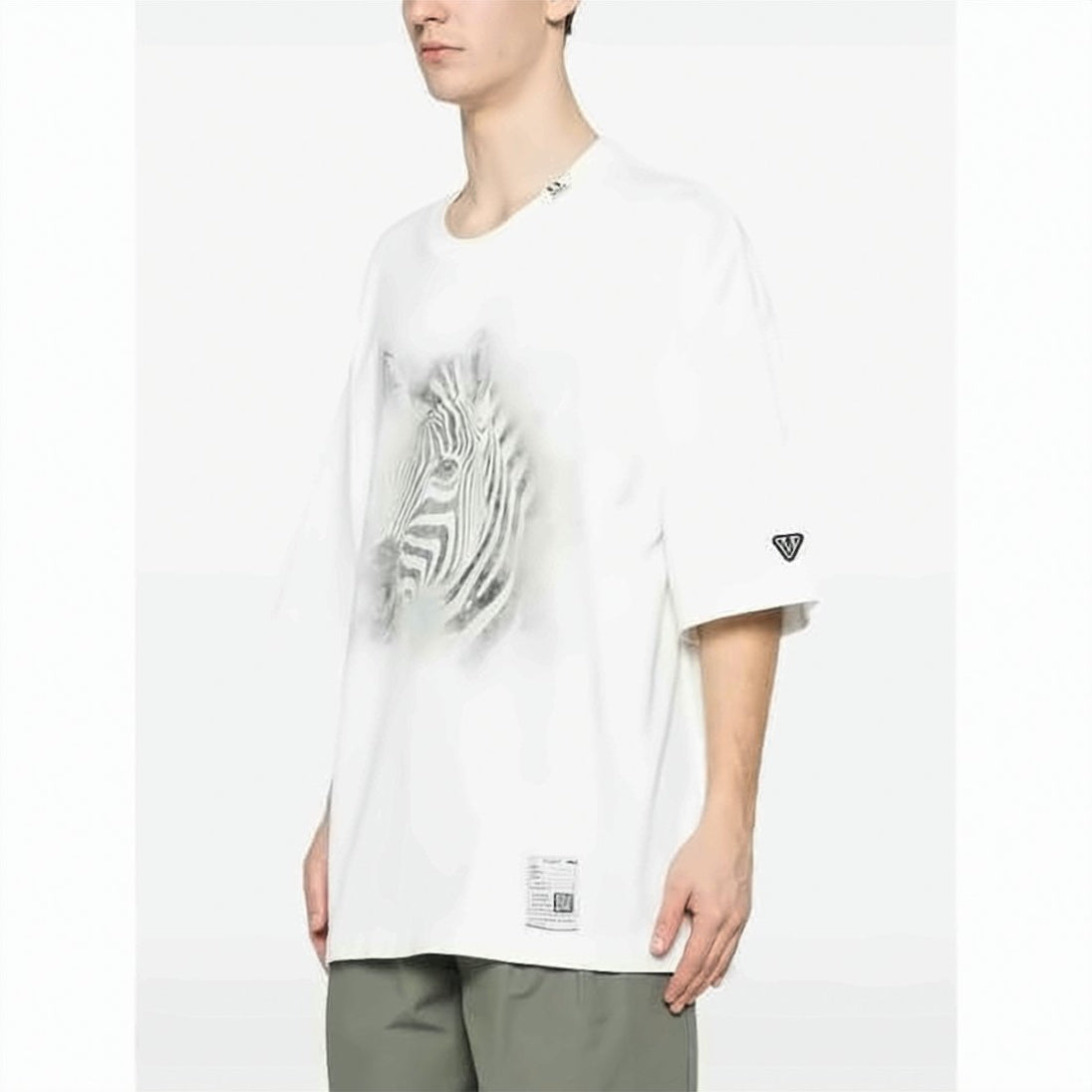 Oversized Graphic T-Shirt with Zebra Head Print