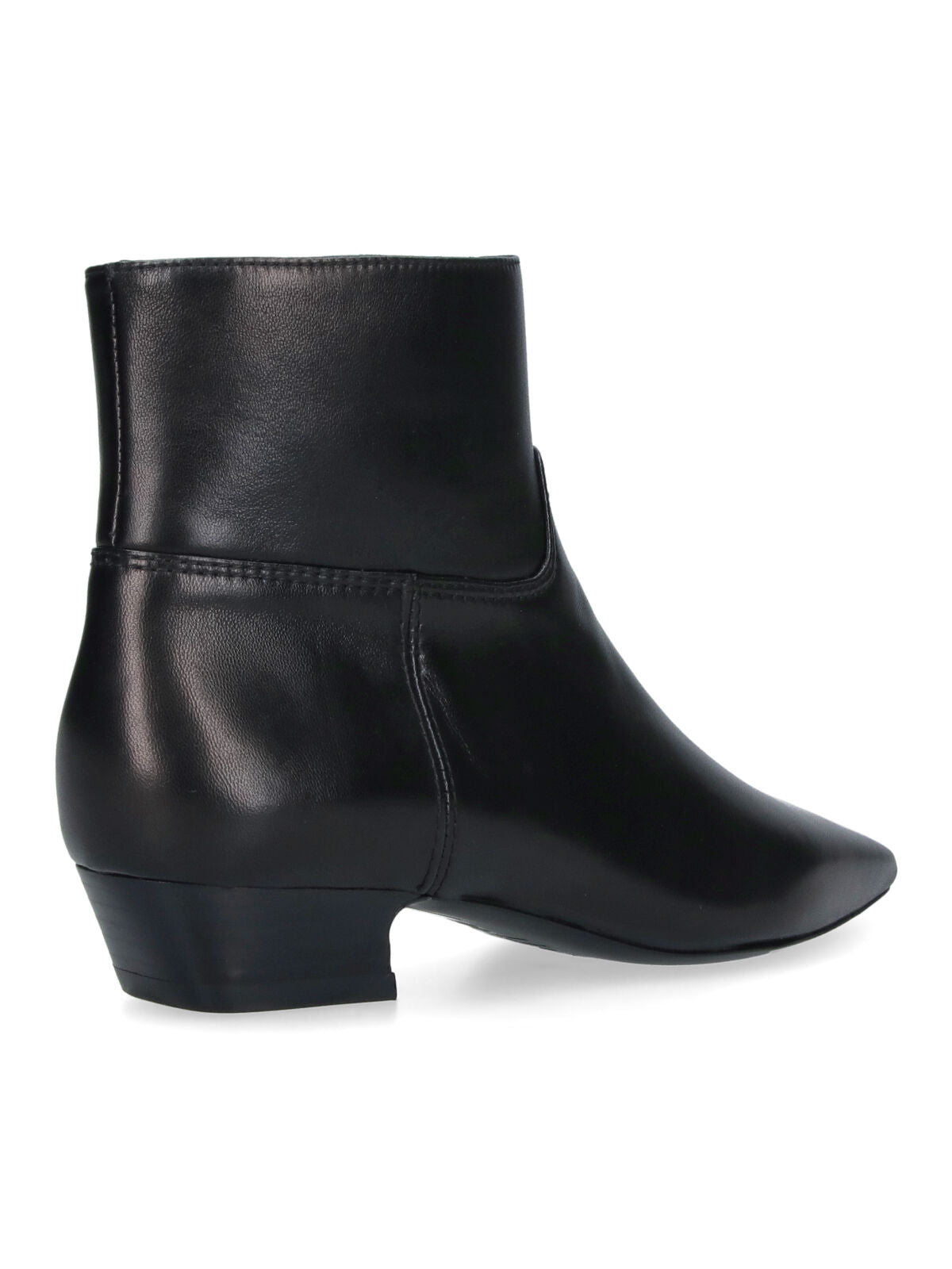 Black Stassi Pointed-Toe Leather Boots