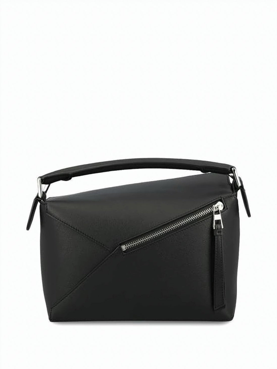 Structured Calf Leather Shoulder Bag
