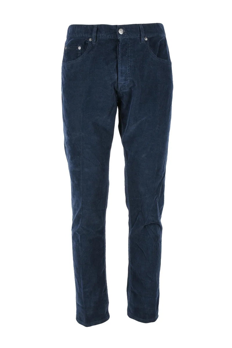 Icon Velvet Trousers - Blue