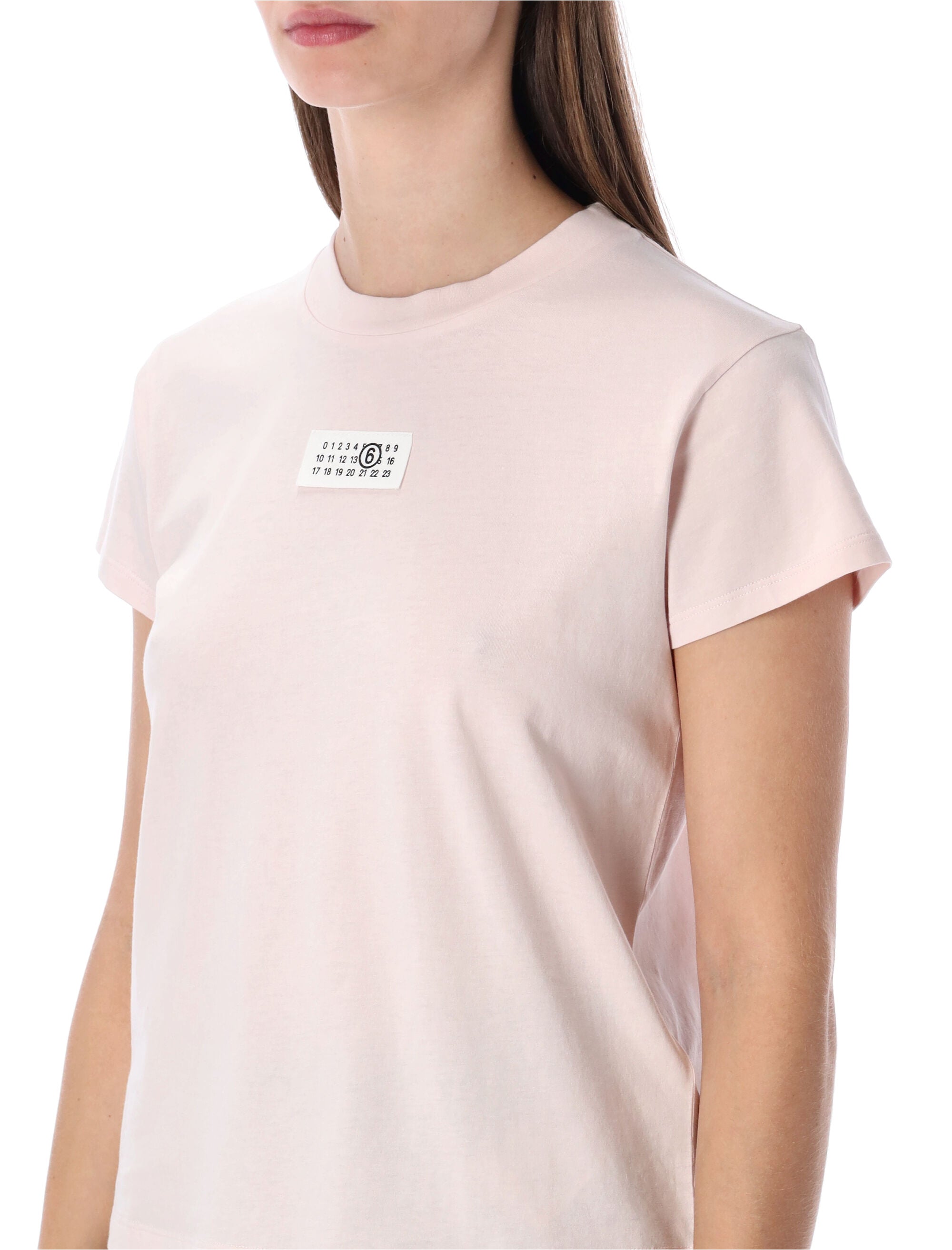 Slim Fit Light Pink Cotton T-Shirt