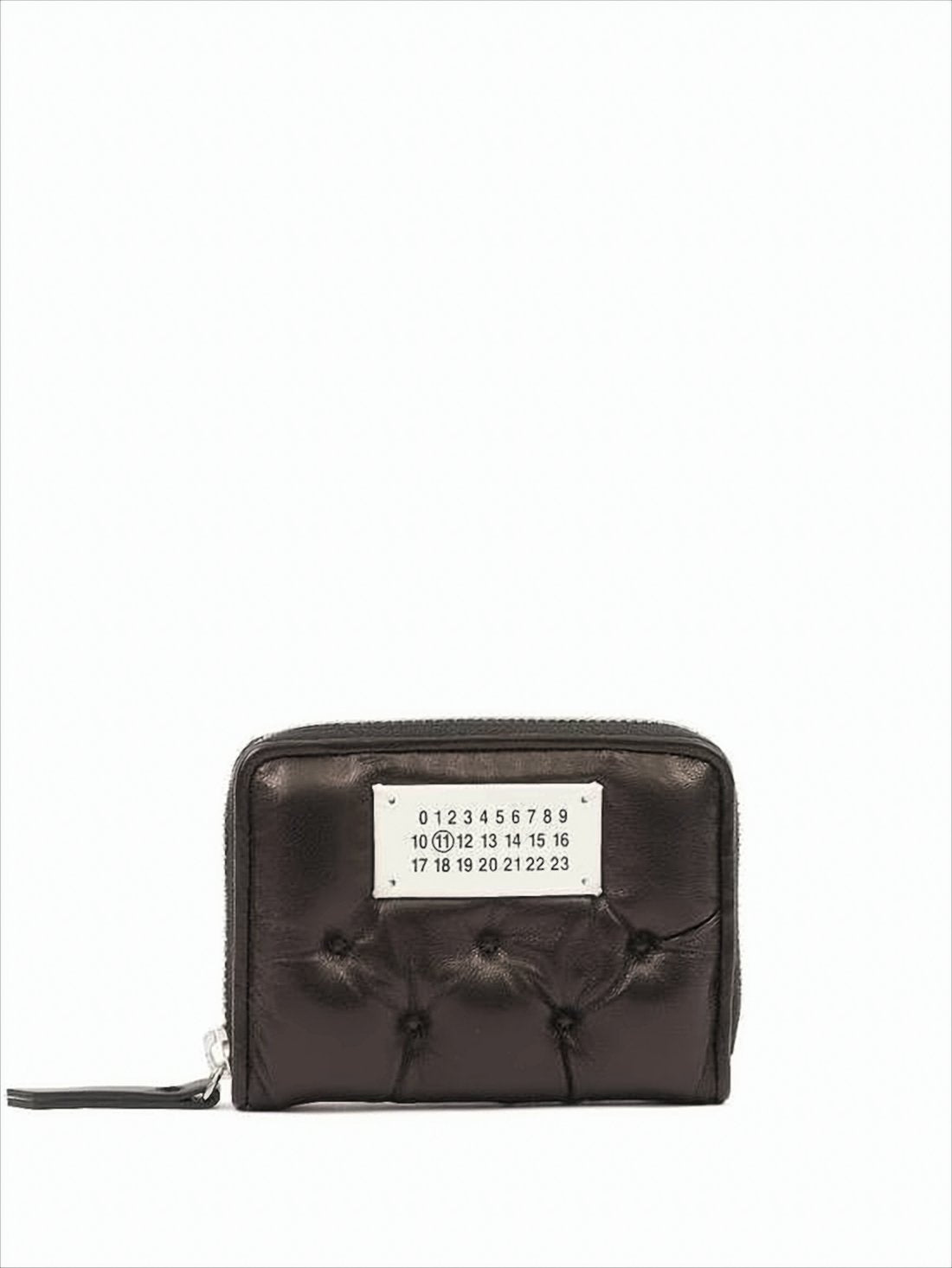 Tufted Lambskin Leather Wallet With Keyring