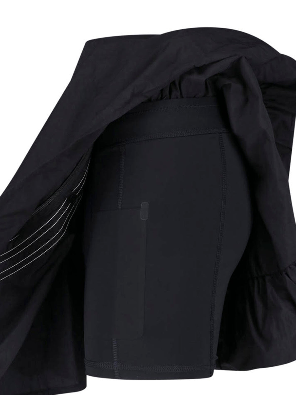 Black Balloon Asymmetrical Skort Skirt