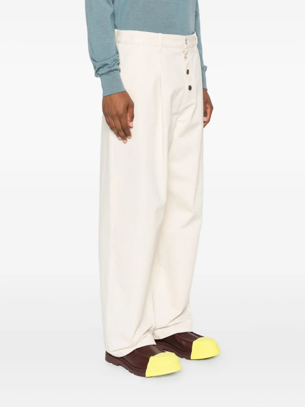 Tailored Trousers With Straight Leg Cut