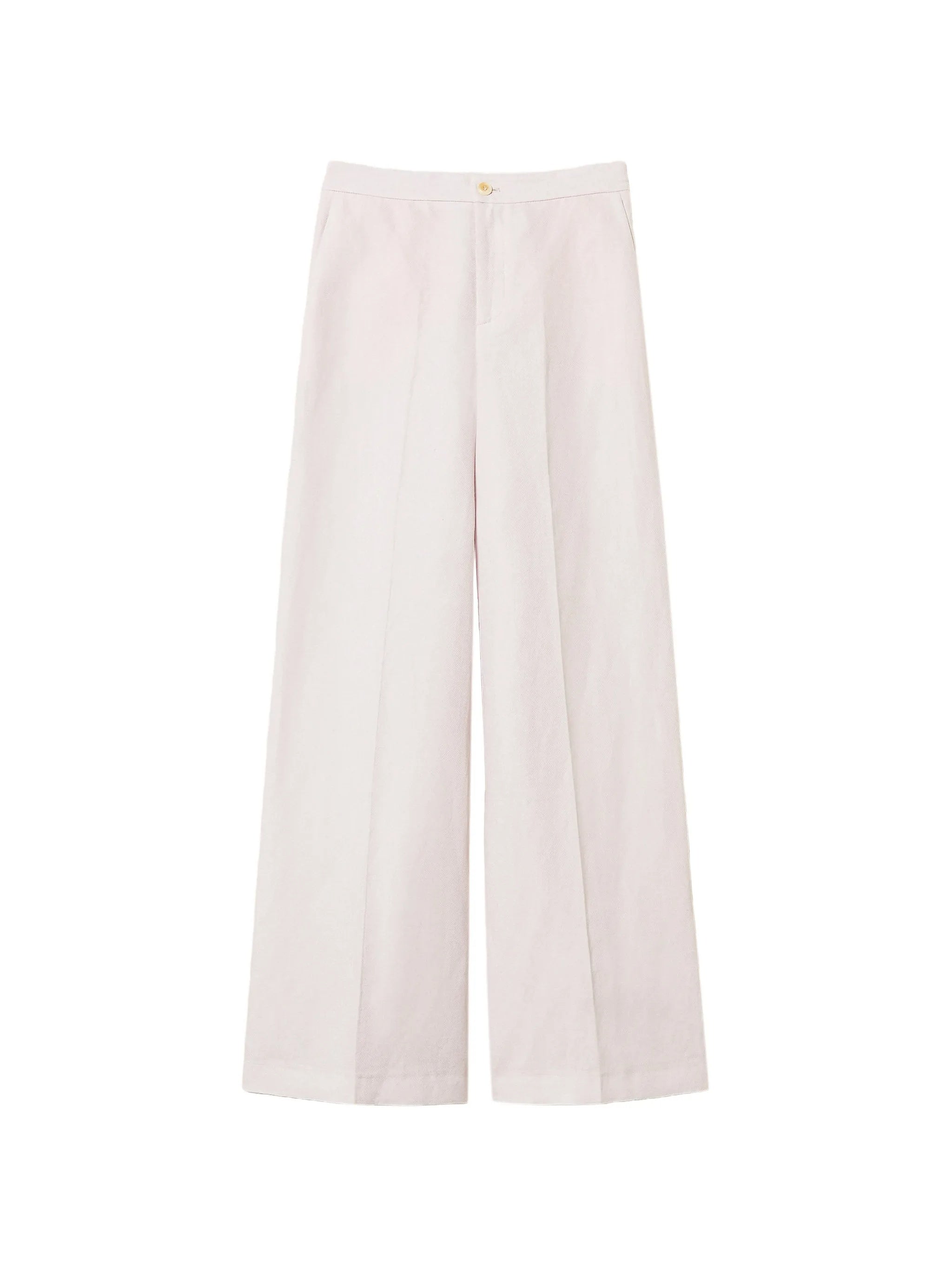 Pantalone High-Waisted Wide-Leg Linen Pants