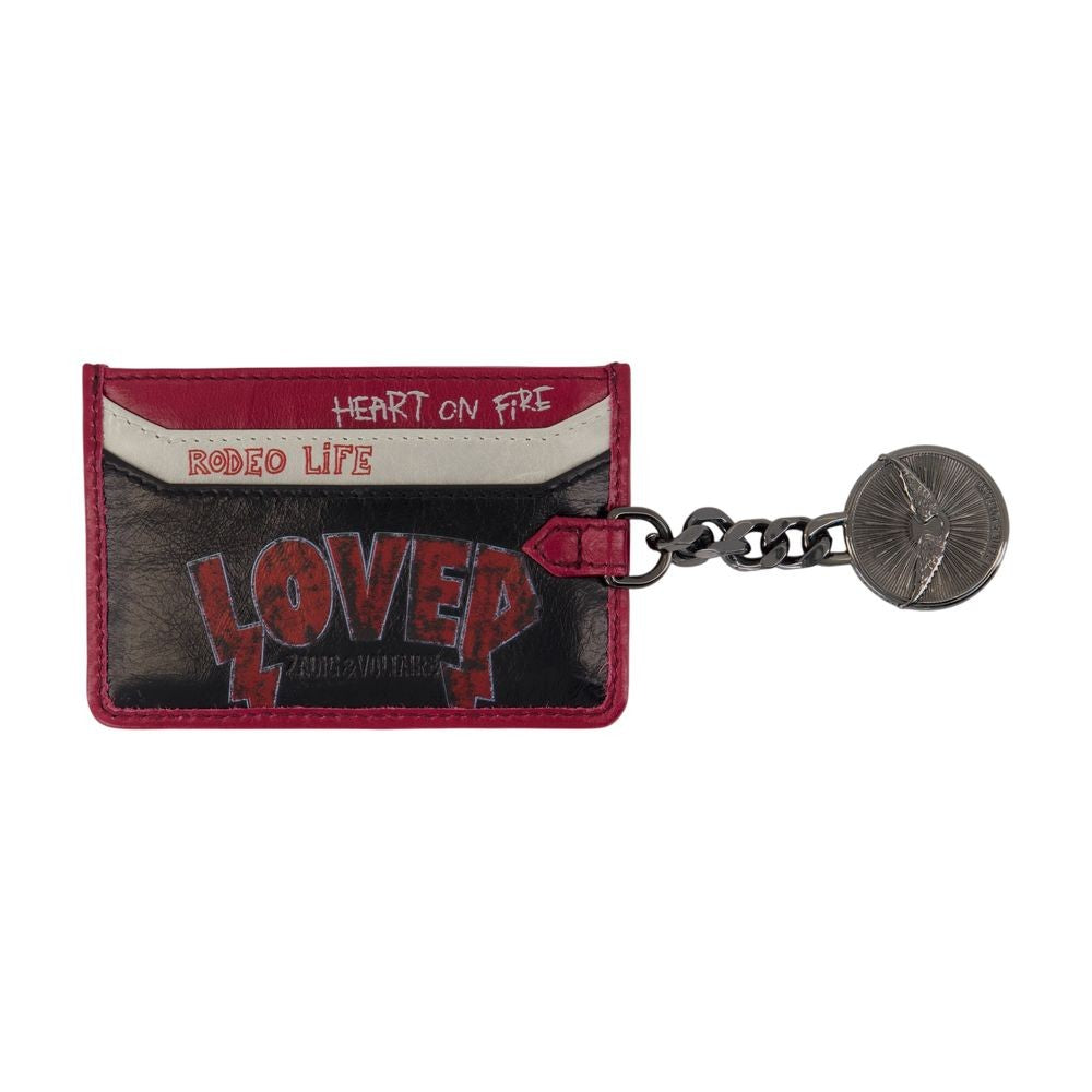 Sunny Pass Punk Card Holder - Leather - Black