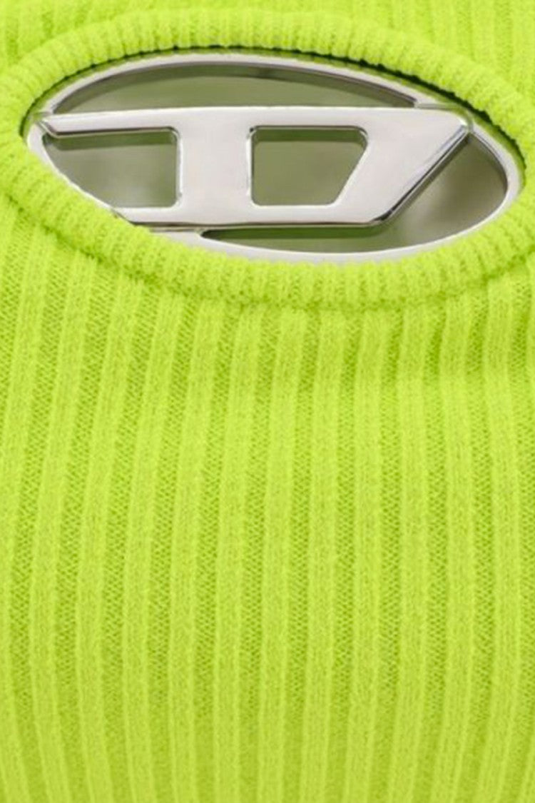 Ribbed Strapless Top With Iconic Logo Detail