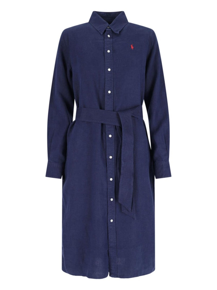 Shirt Midi Dress Blue