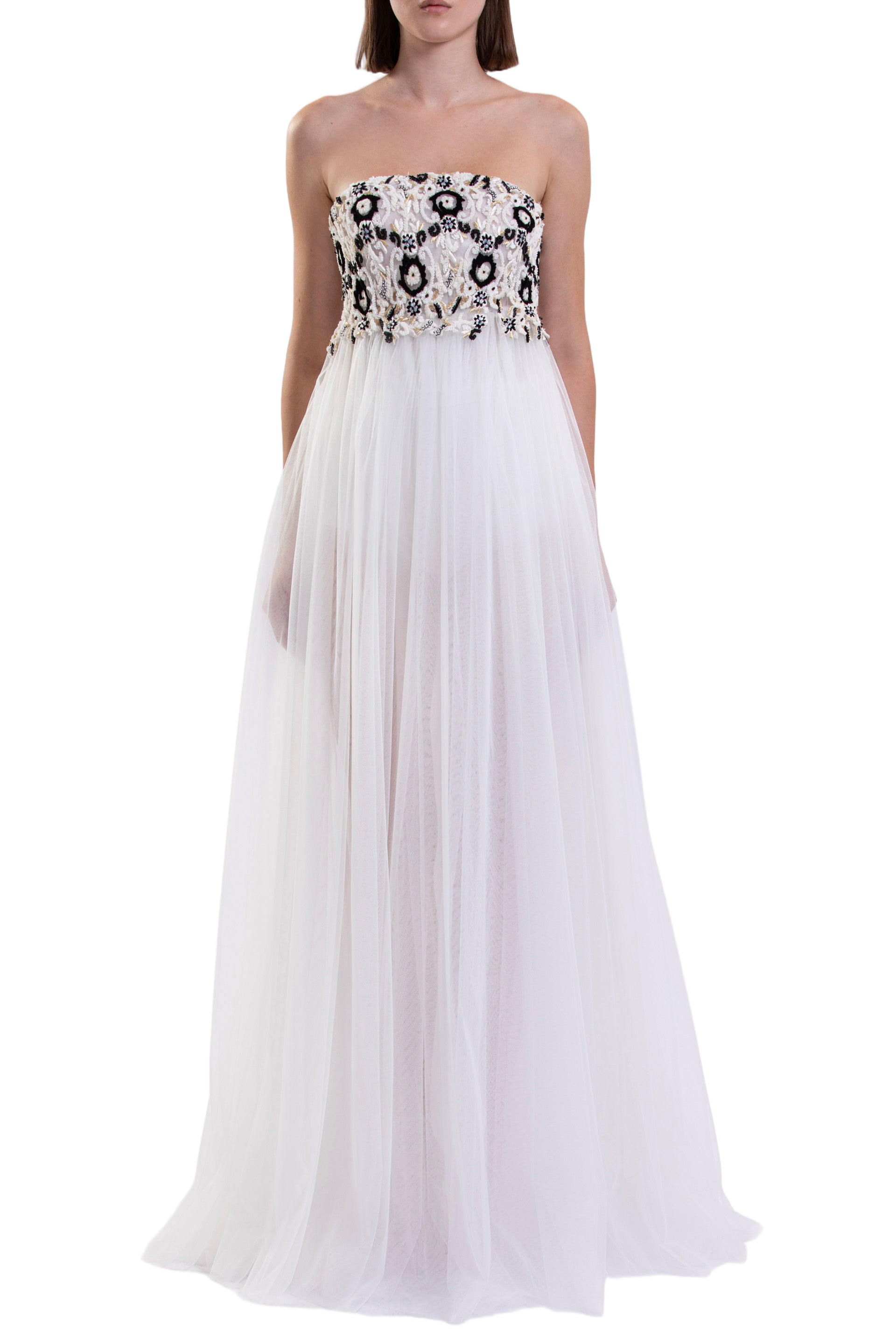 Embroidered Tulle Dress
