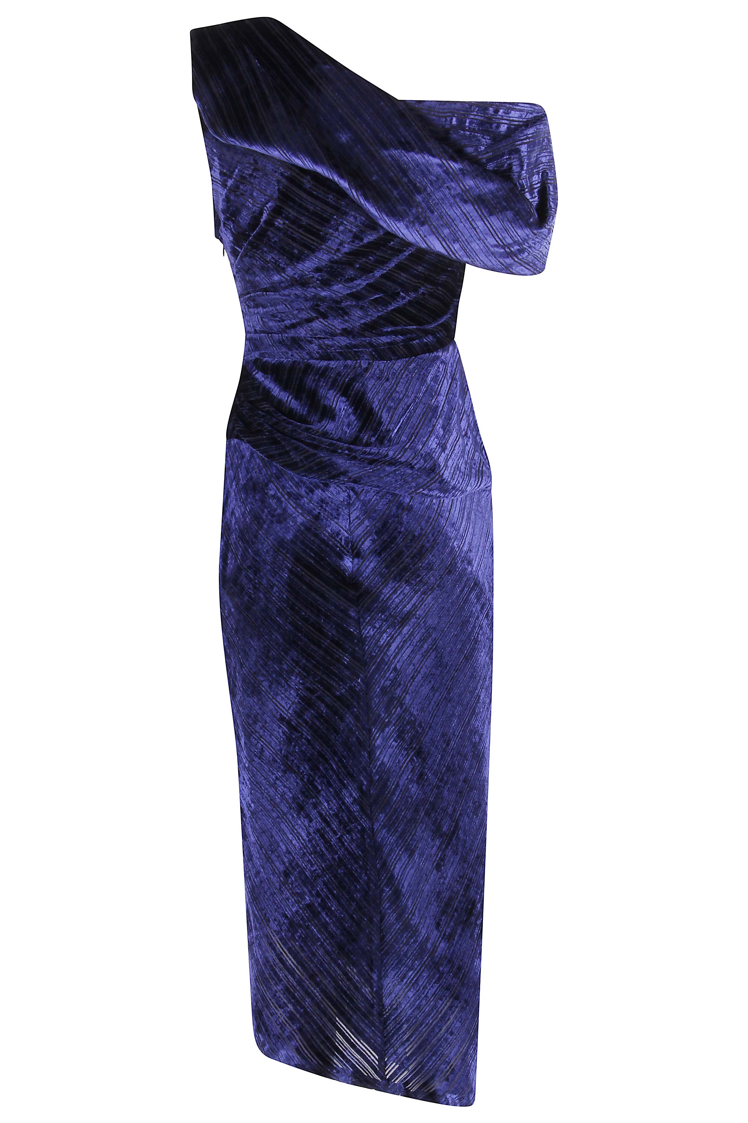 Zebra Velvet Dévoré Midi Dress