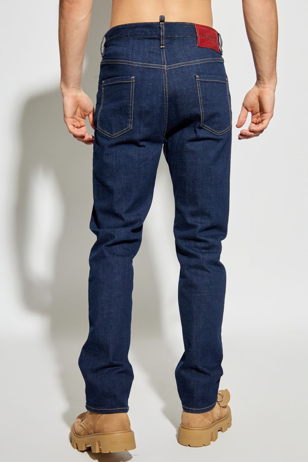 Dark Indigo Straight-Leg Denim Pants
