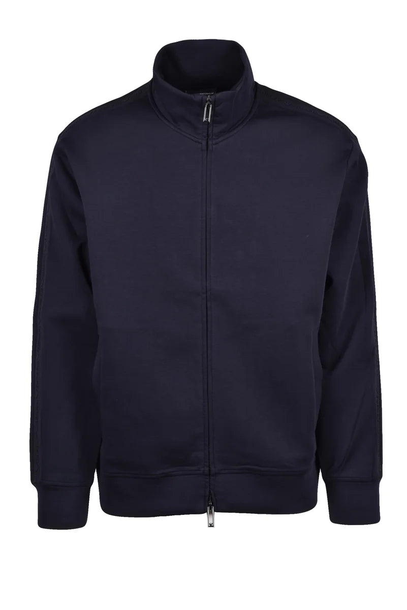 Zip Sweatshirt Cotton Polyester Stretch - Blue