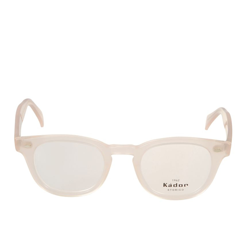 Woody Cal 49 Translucent Beige Rounded Square Eyeglasses