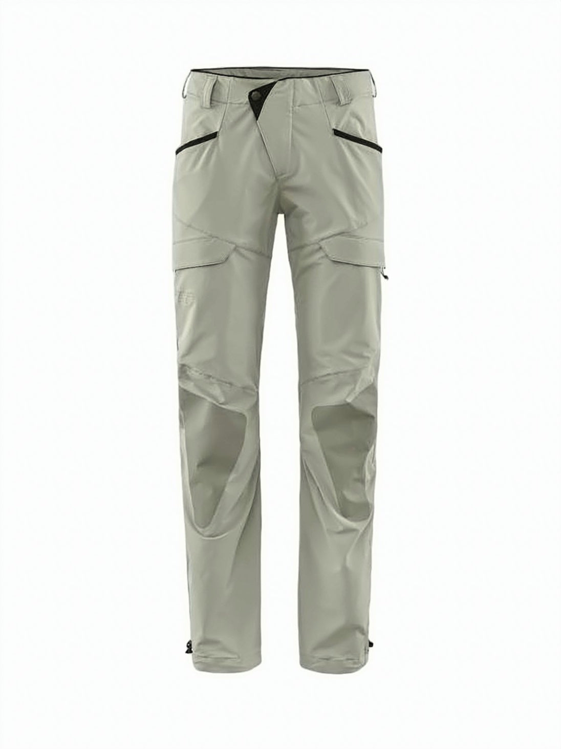 Technical Straight Pants with Articulated Knees