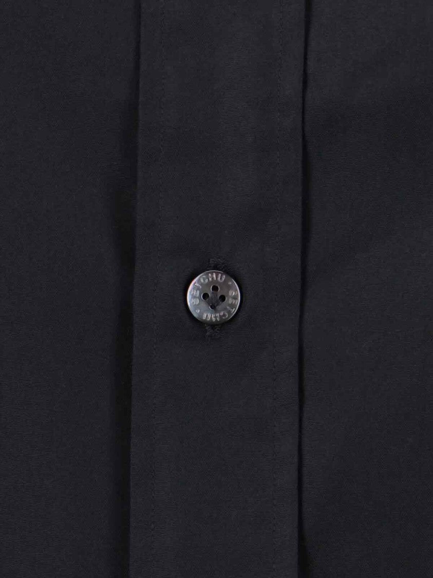 Classic Tailored Black Button-Down Shirt
