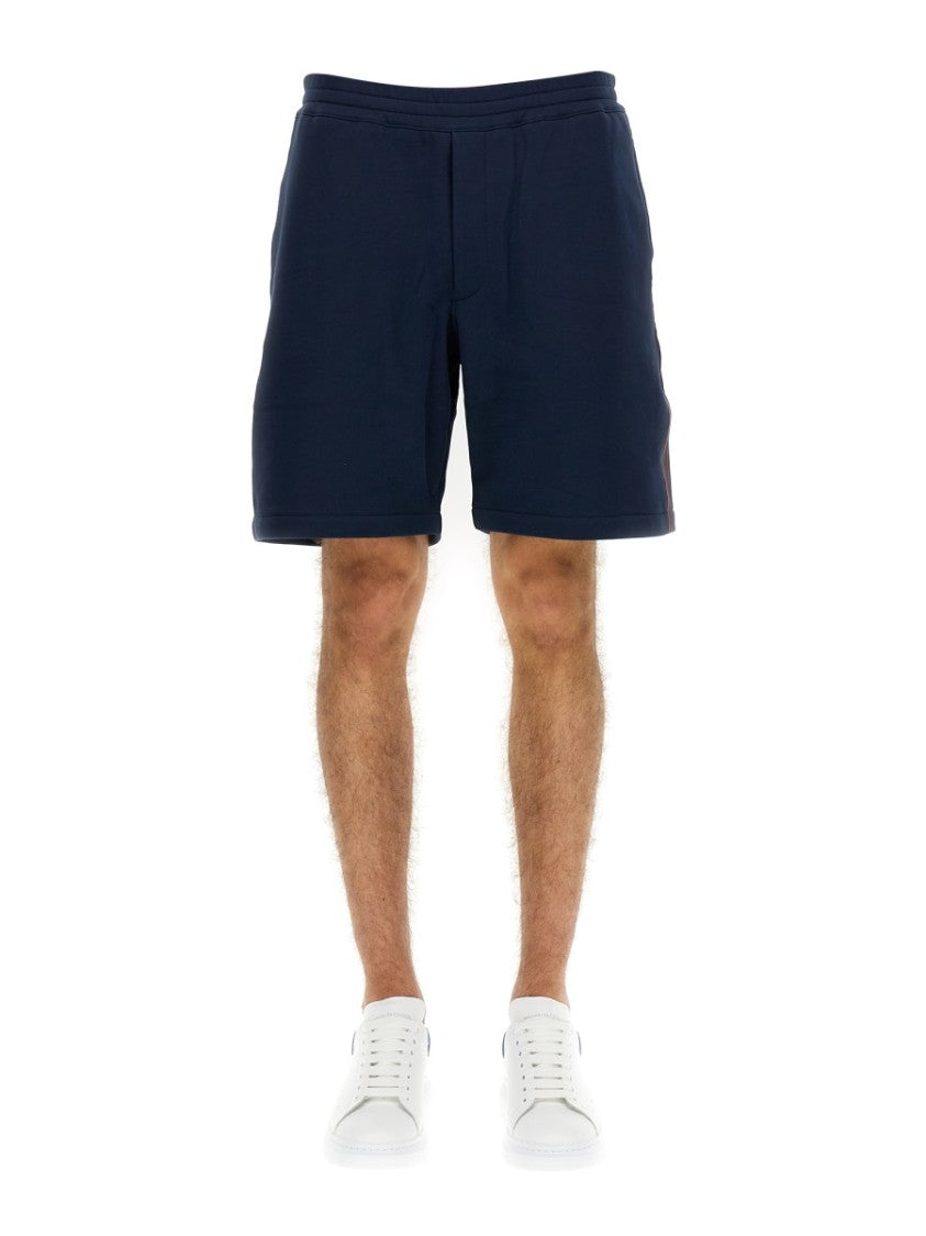 Bermuda Shorts With Selvedge Logo Band