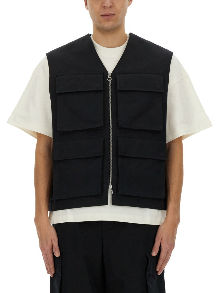 Black Cargo Vest