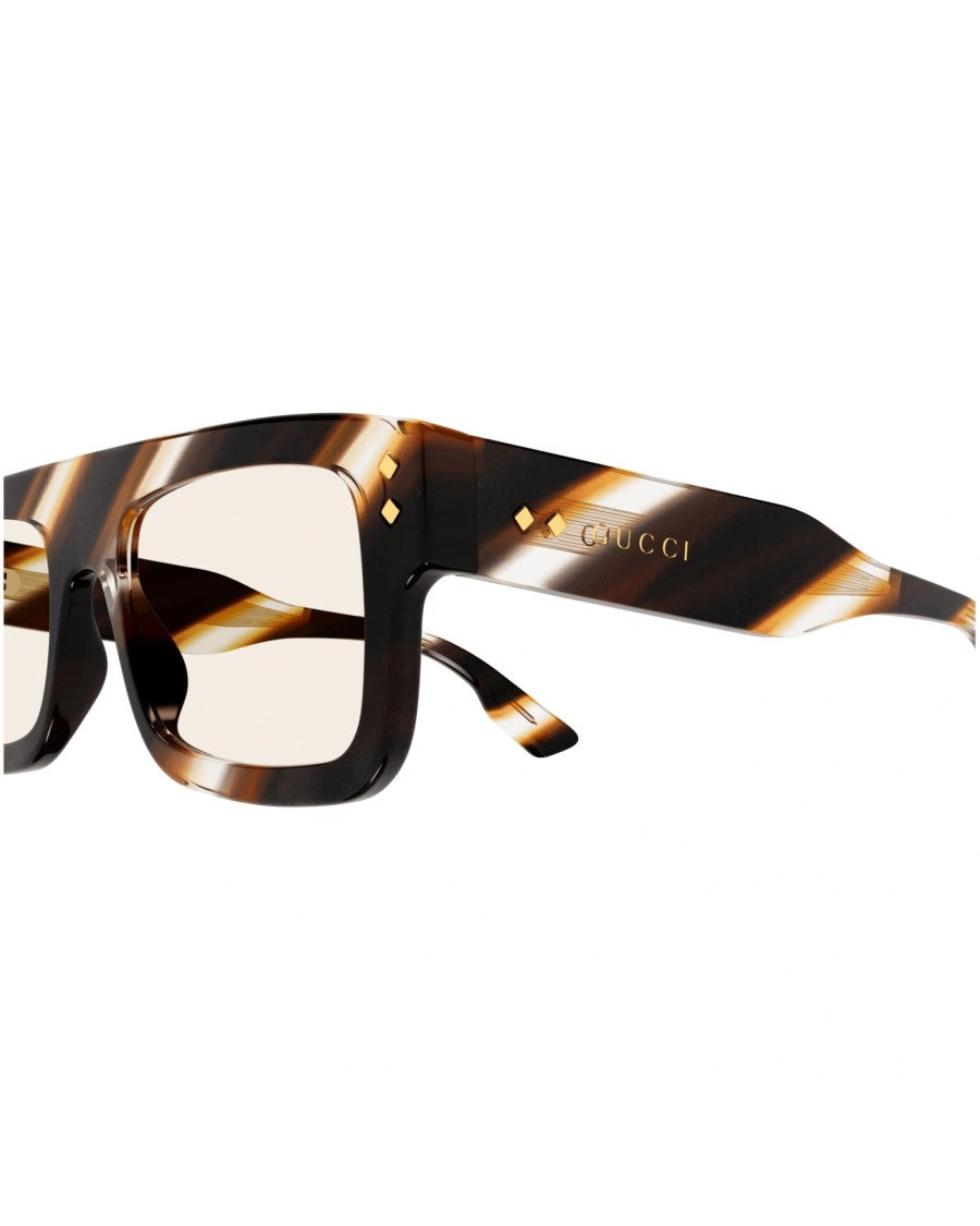 Bold Havana Sunglasses With Yellow-Brown Lenses