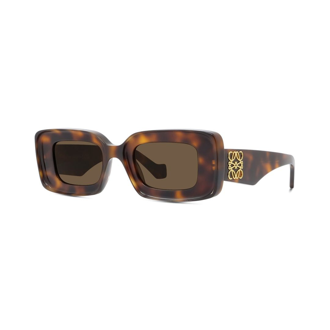 Tortoiseshell Lw40101I Rectangular Logo Sunglasses