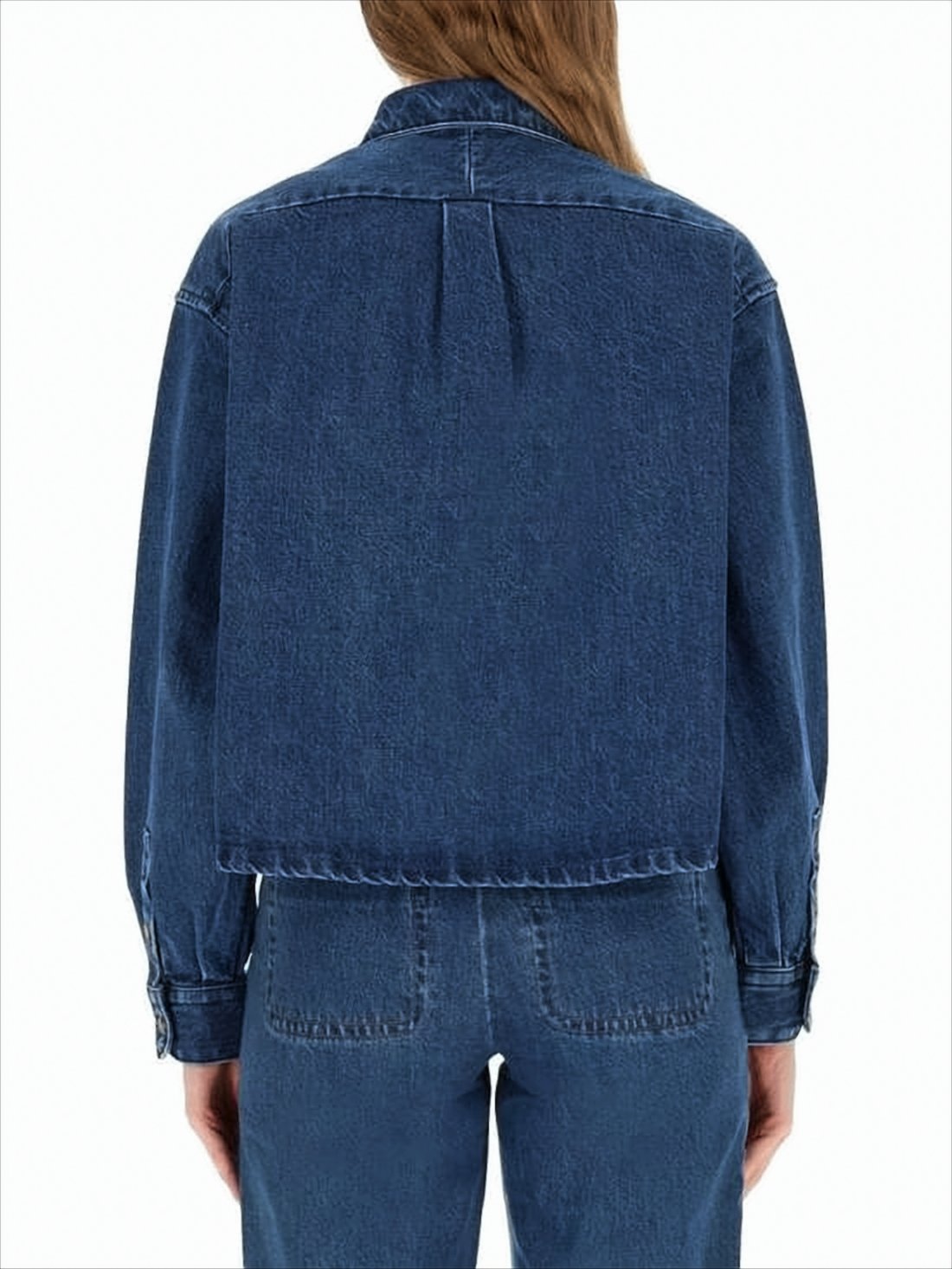 Cropped Boxy Denim Jacket