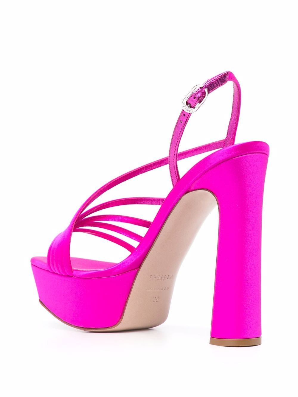 Fuchsia Asymmetric Platform Sandals