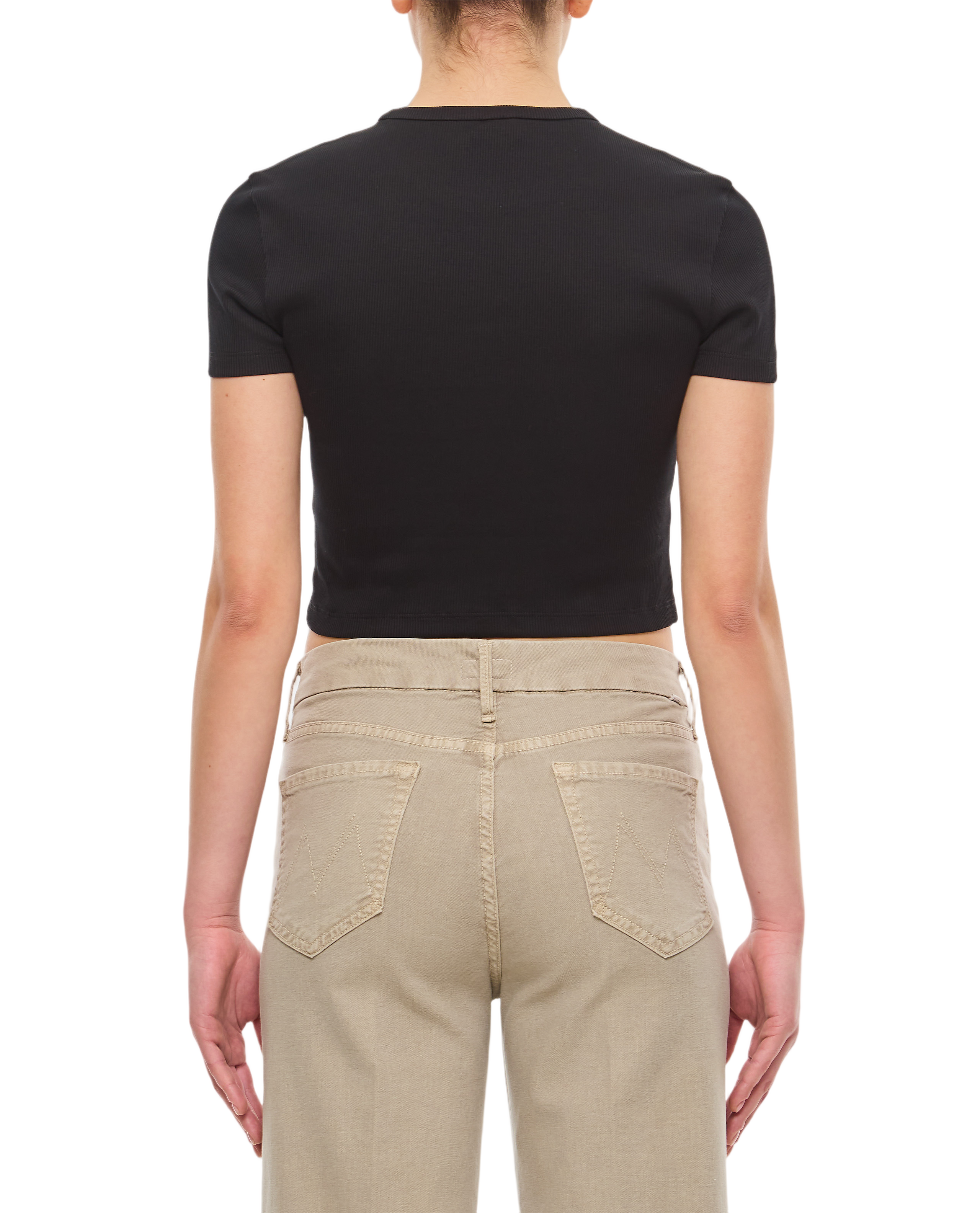 Ribbed Cropped T-Shirt