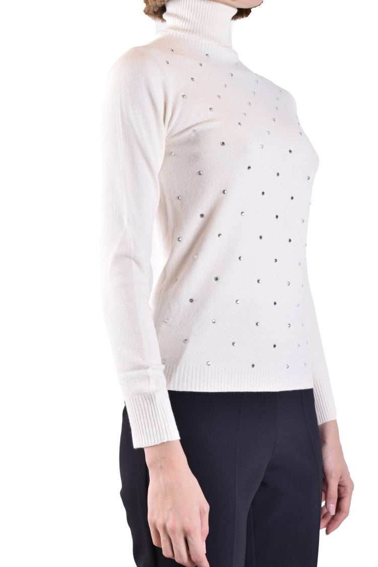 Turtleneck Sweater With Subtle Embellishments And Refined Fit