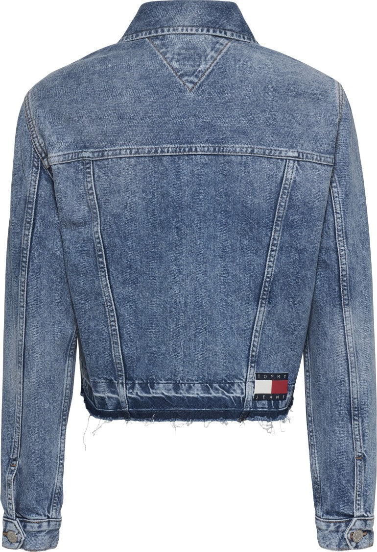 Cropped Slim Fit Denim Jacket