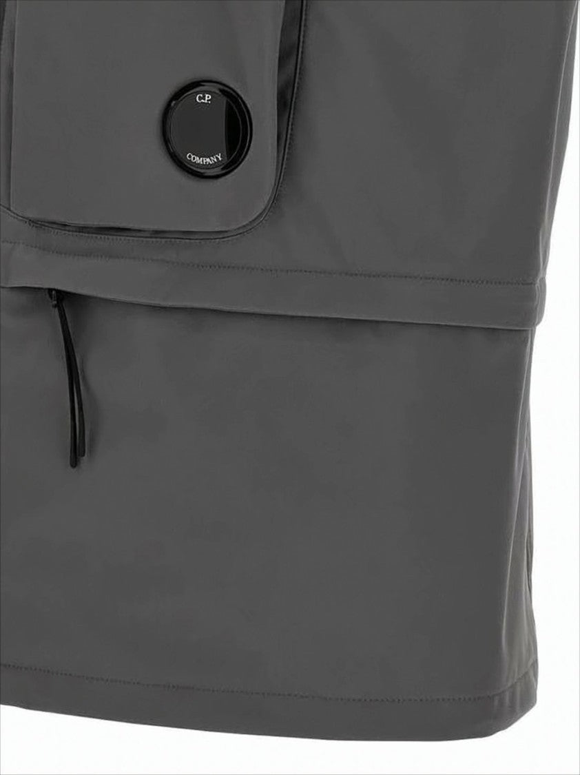 High Collar Sleeveless Vest with Adjustable Drawstrings