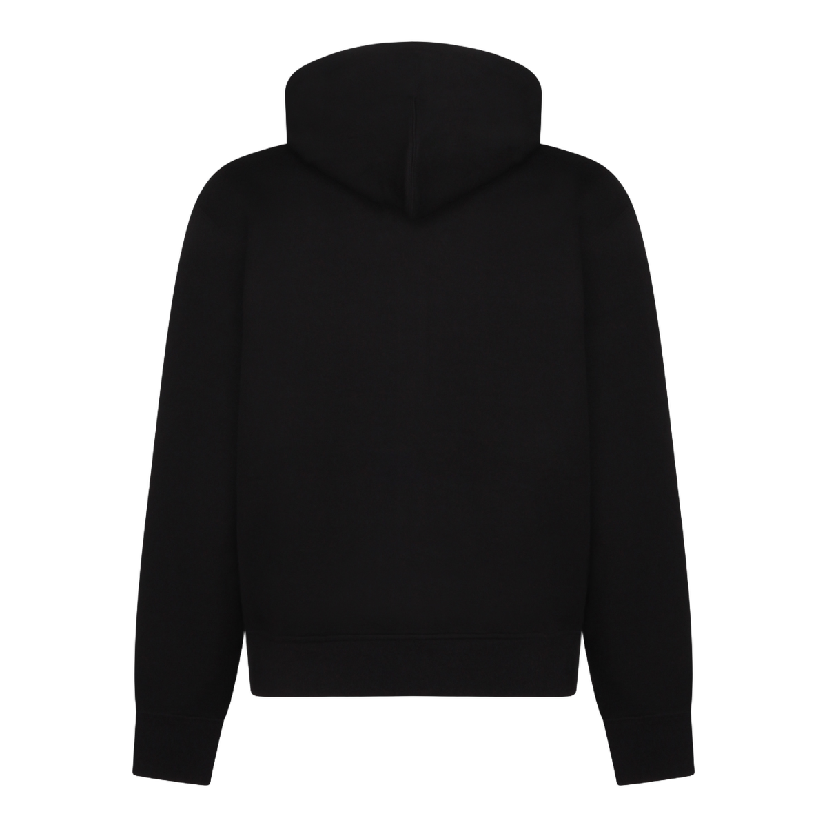 Classic Black Knit Hooded Sweatshirt