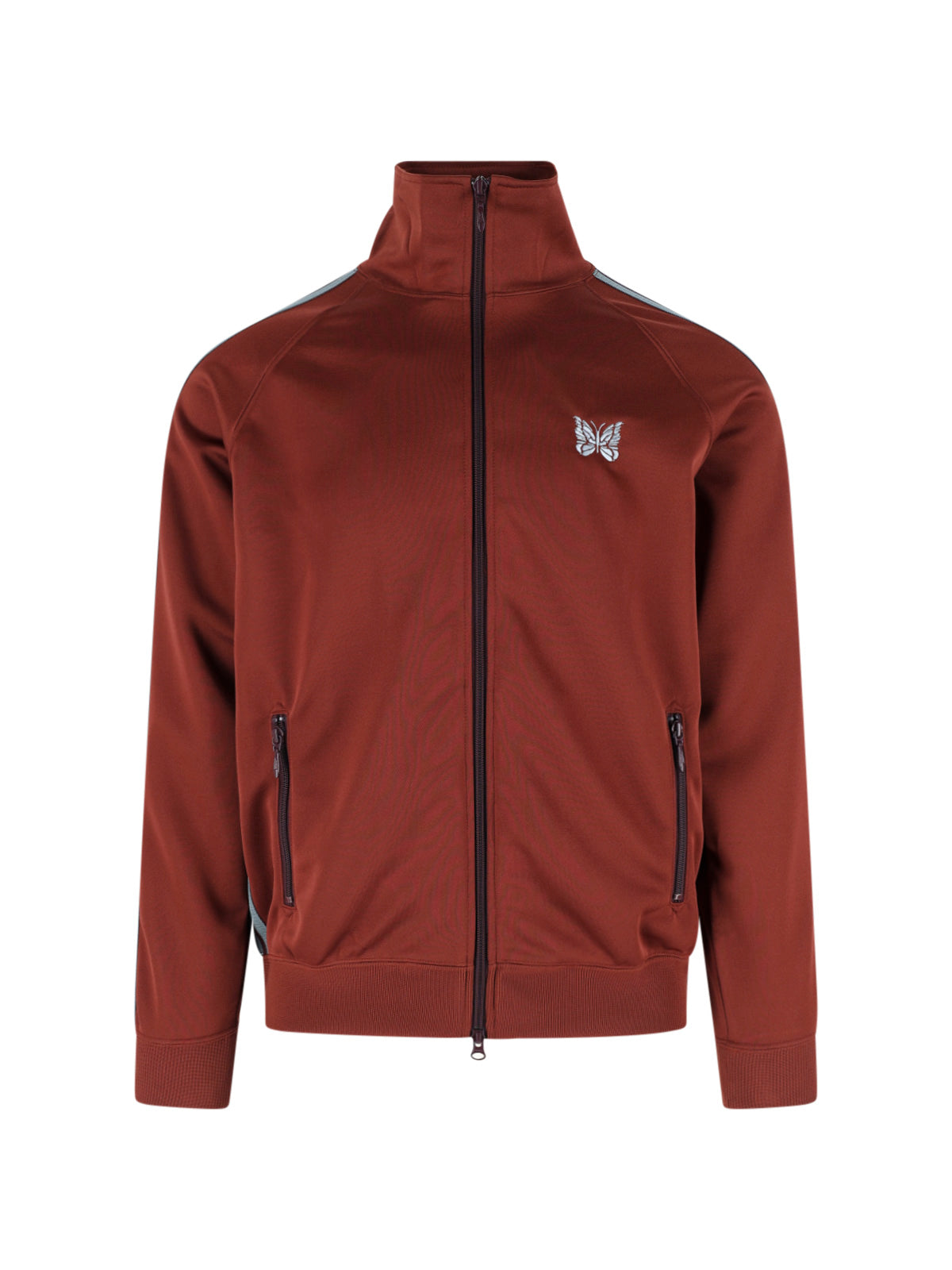 Bordeaux Poly Smooth Butterfly Zip Jacket