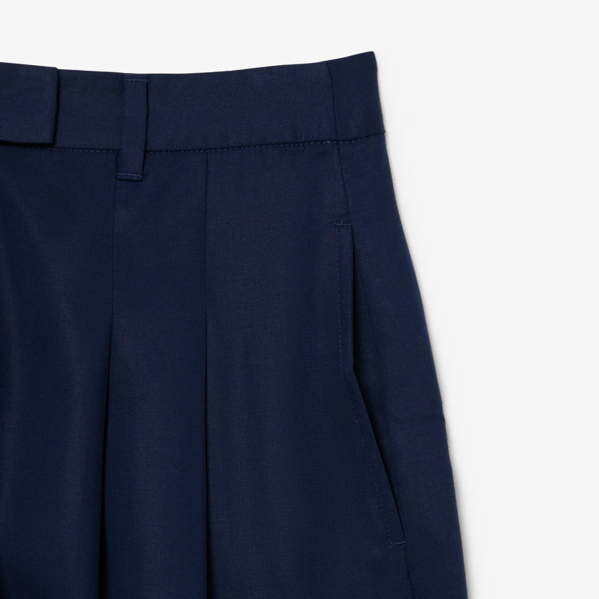 Tailored High-Waist Shorts with Self-Tie Belt
