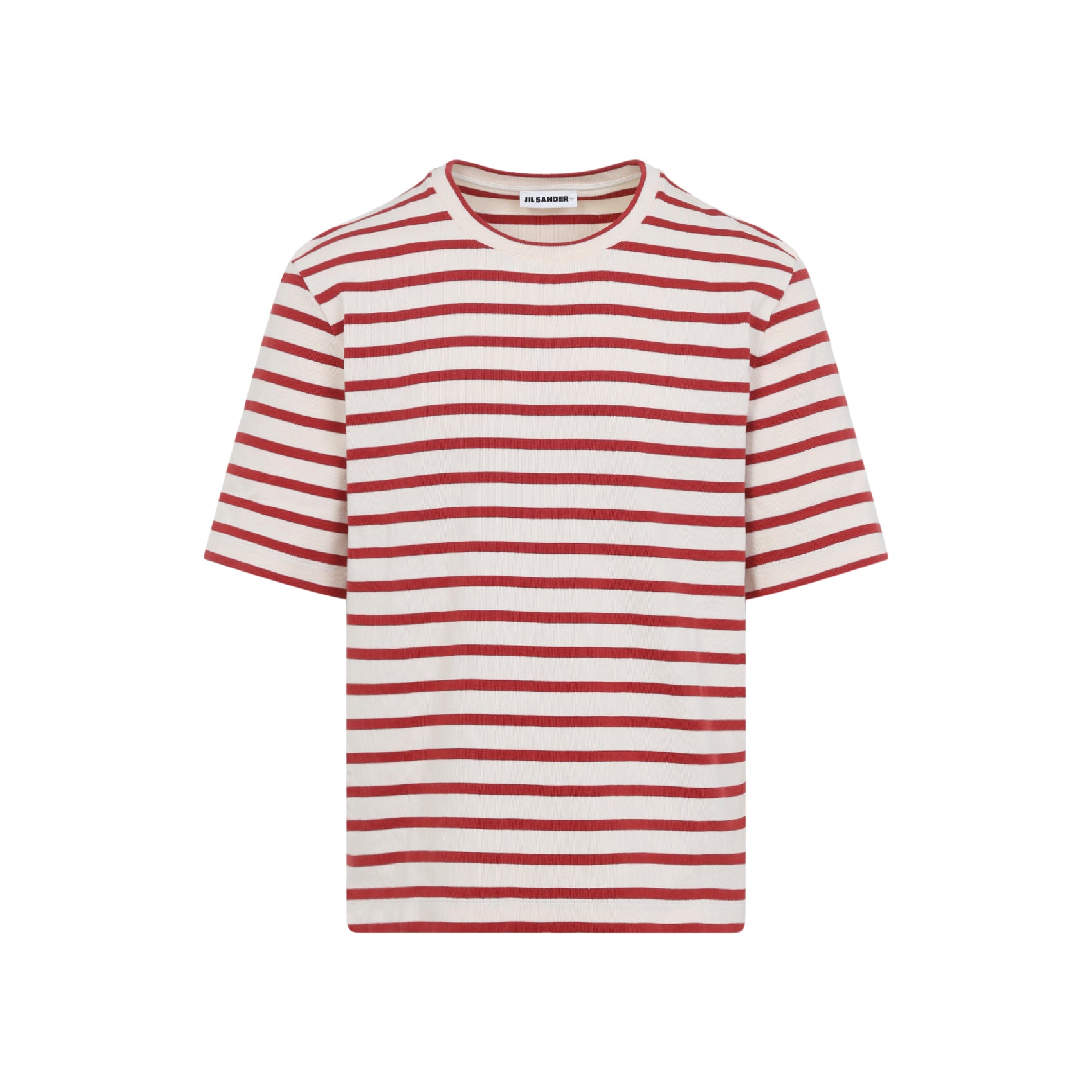 Salty Red Ribbed Cotton T-Shirt