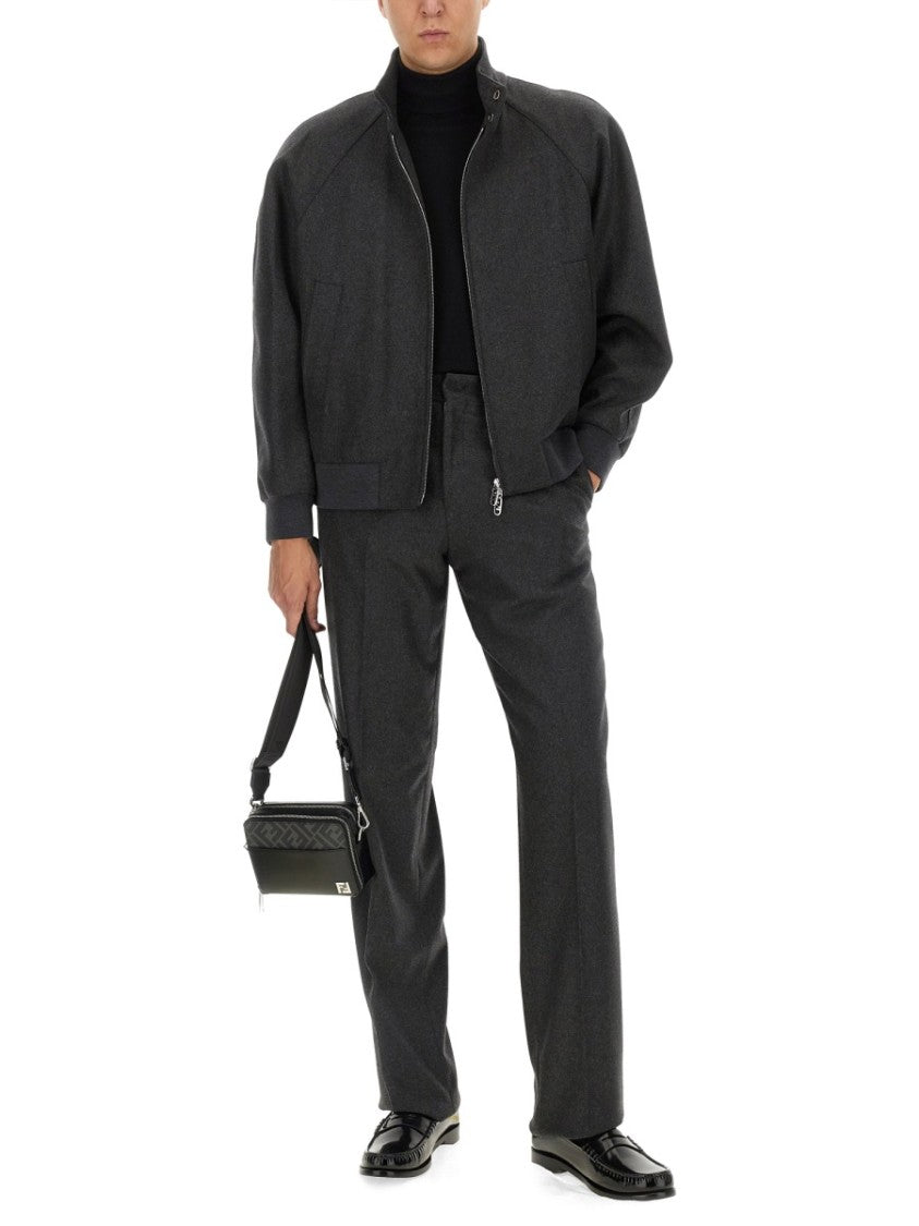Cashmere Blouson With High Collar
