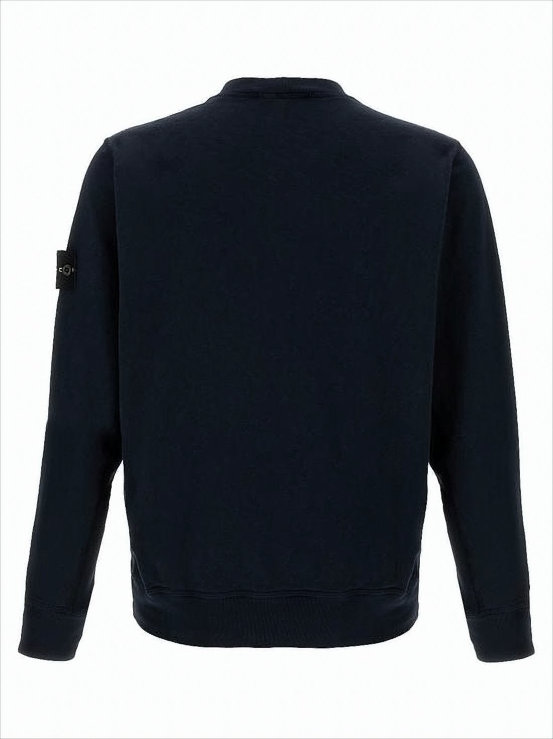 Long-Sleeve Crewneck Sweatshirt with Patch Logo