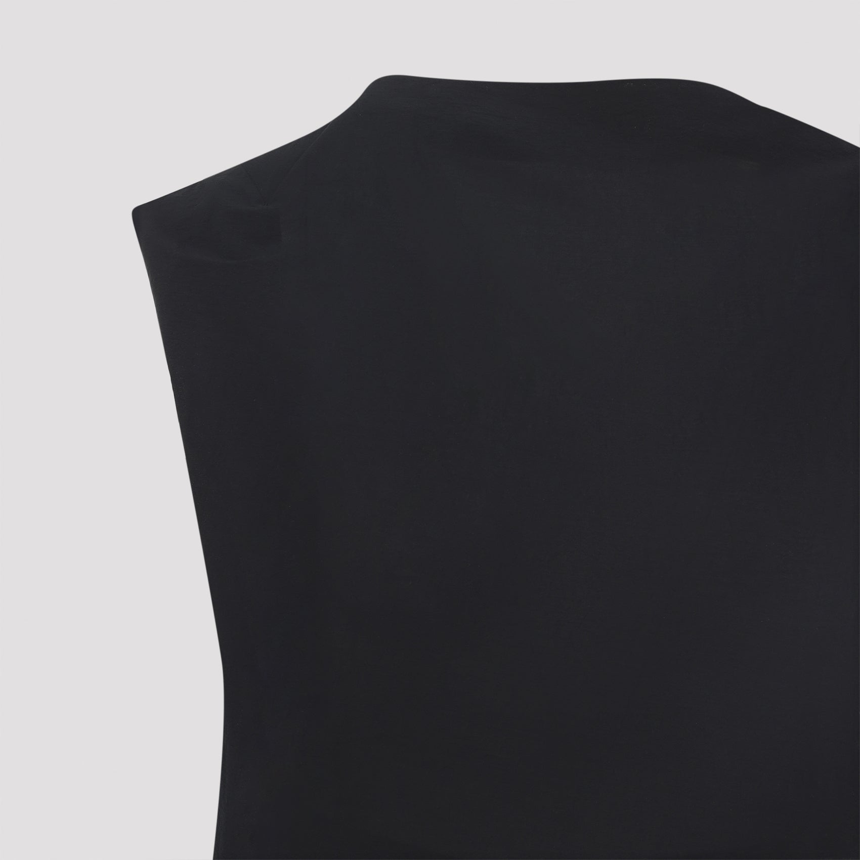 Sleeveless Midi Dress With High Neckline