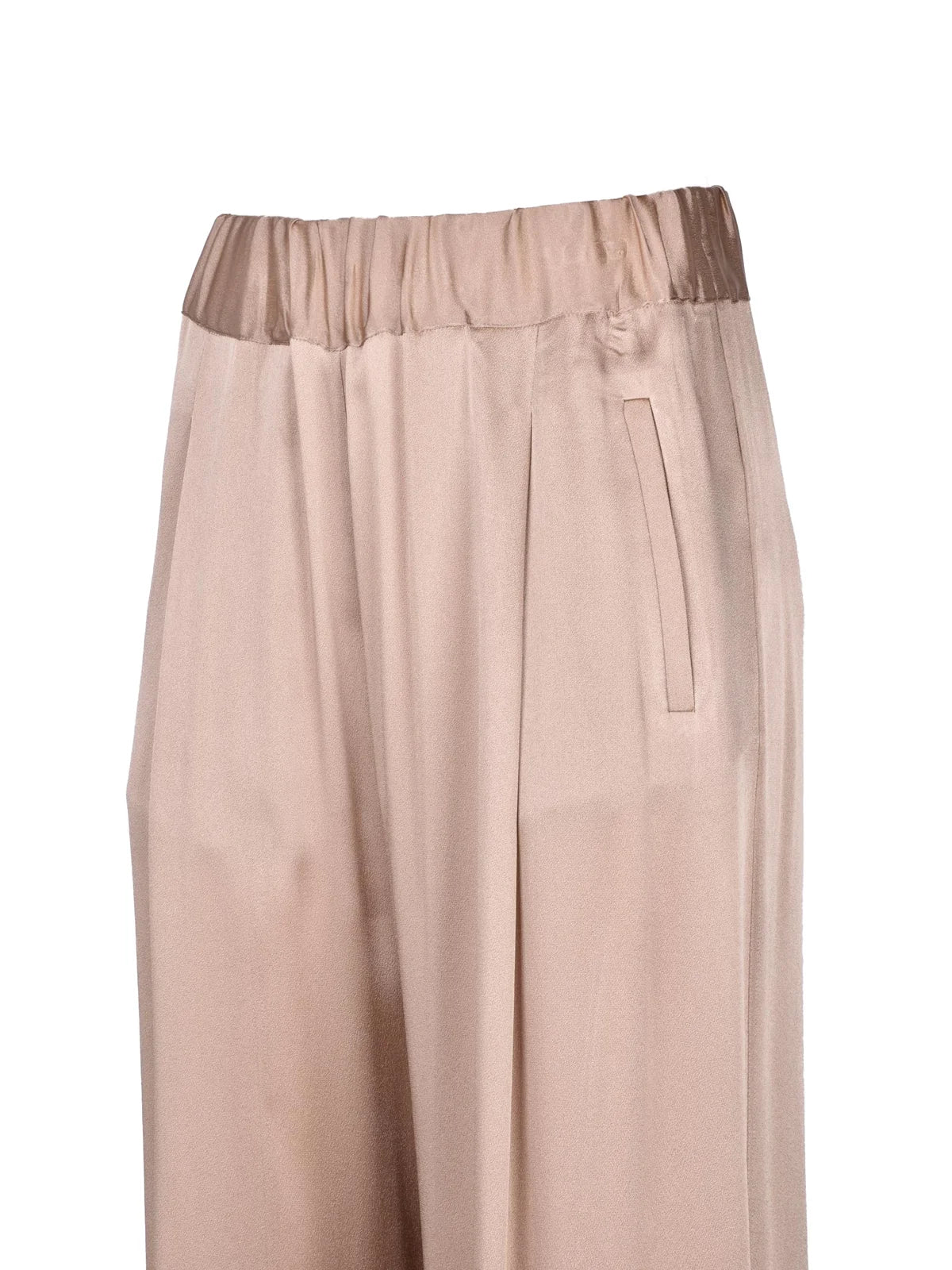 Palazzo Pants Acetate Silk - Beige