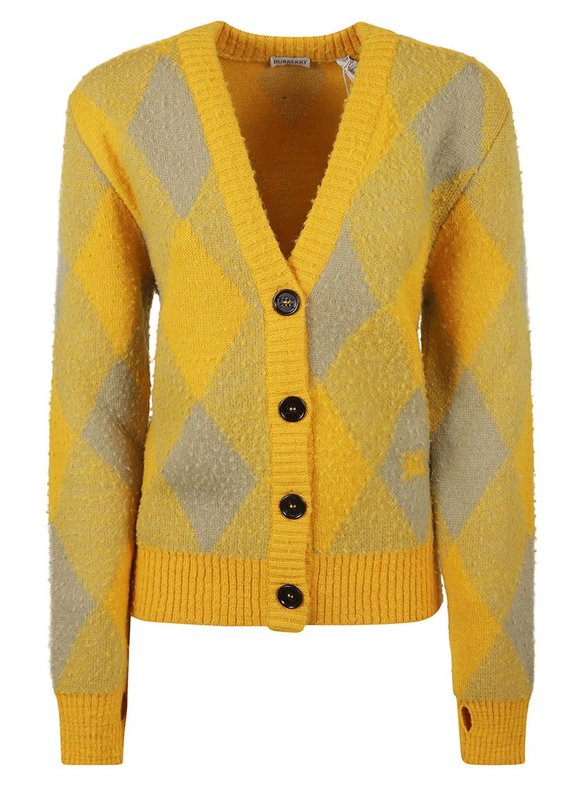 Argyle Patterned Wool Sweater