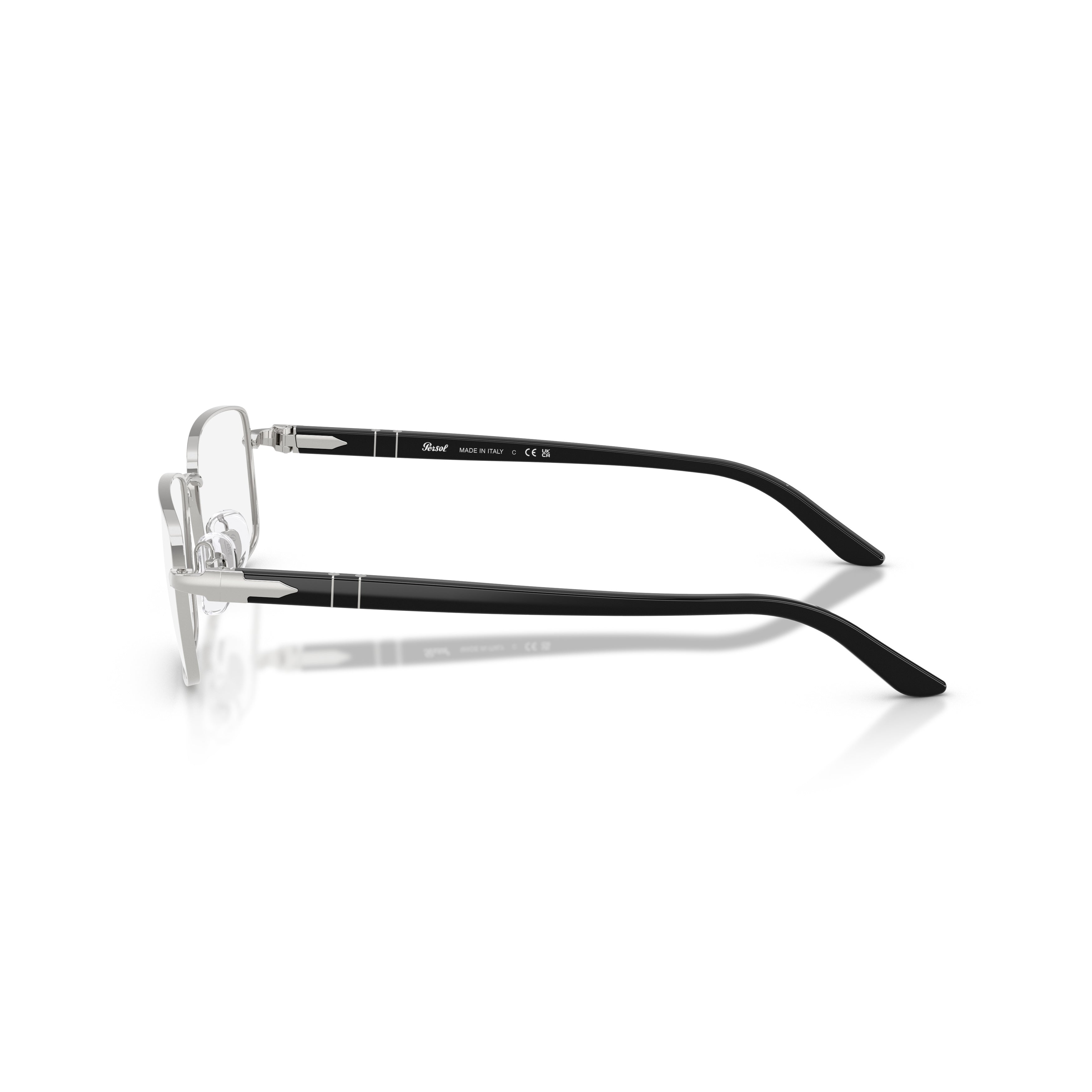 0po1029v Rectangular Metal Frame Eyeglasses with Adjustable Nose Pads