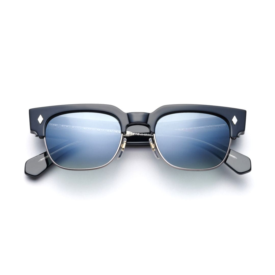 Tobako Cm Rectangular Frame Sunglasses with Gradient Blue Lenses
