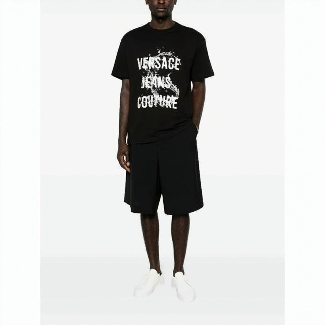 Graphic Print Black Short-Sleeve T-Shirt