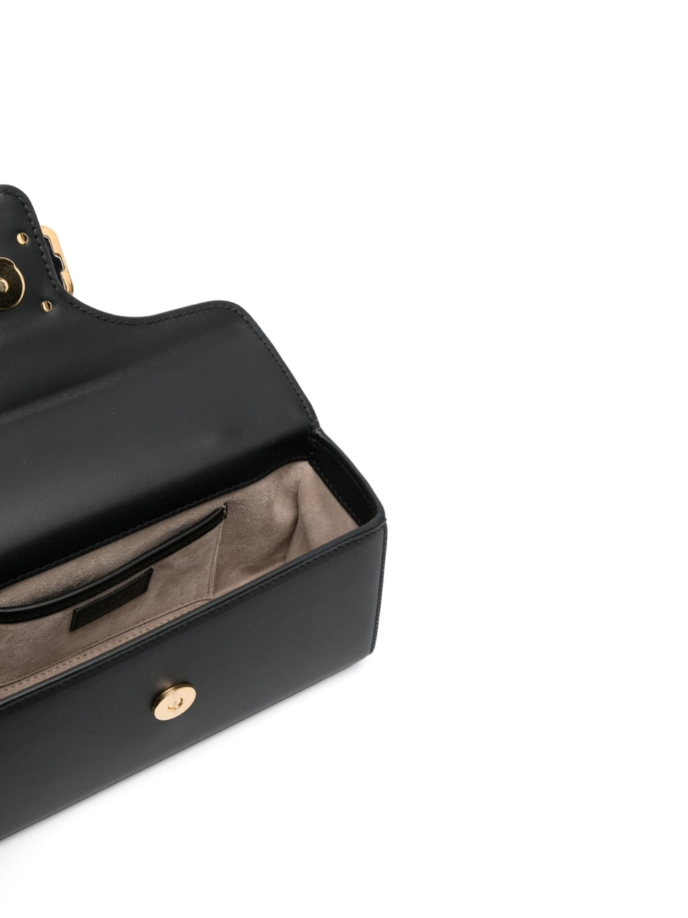 Rectangular Black Calf Leather Bag