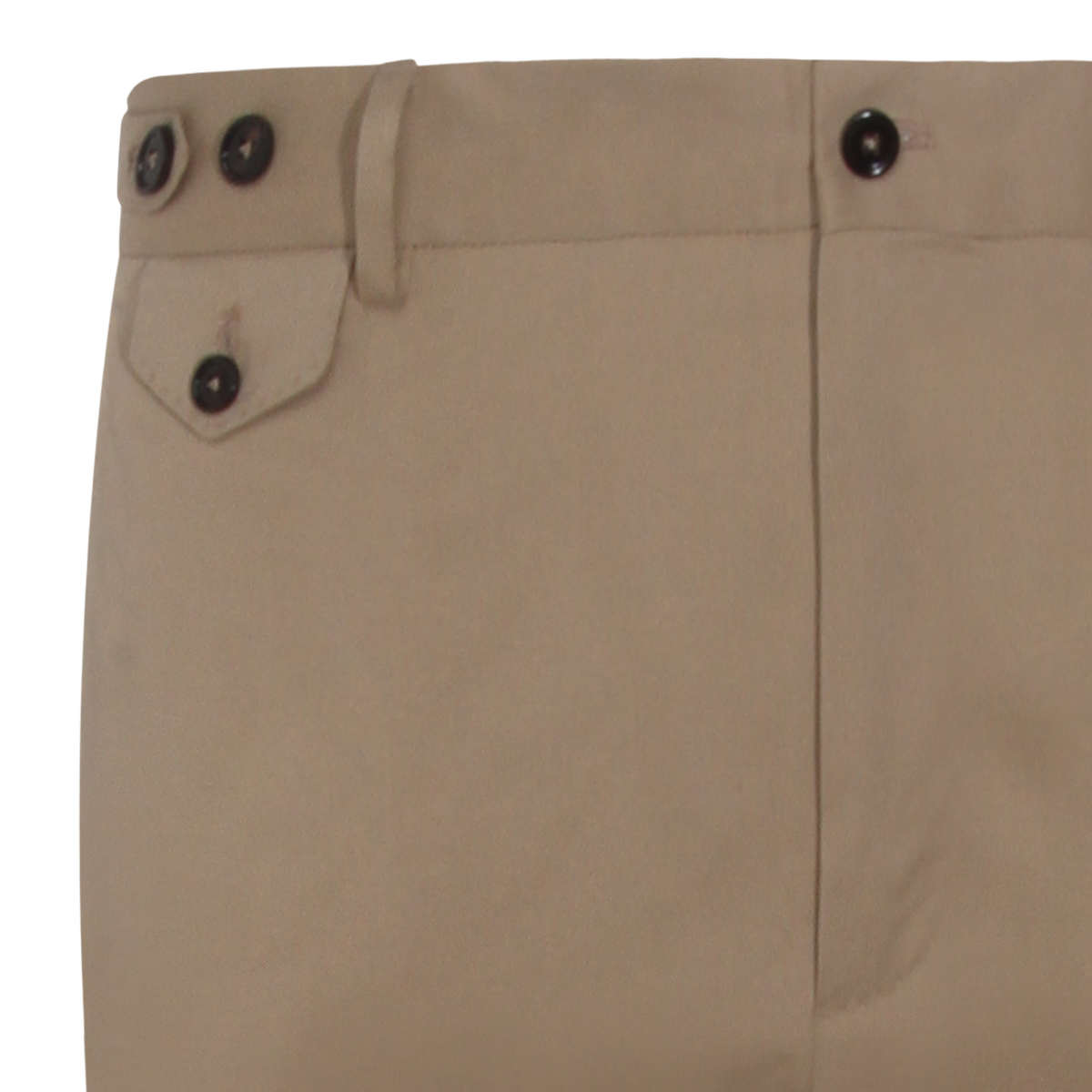 Tailored Beige Trousers with Button Details