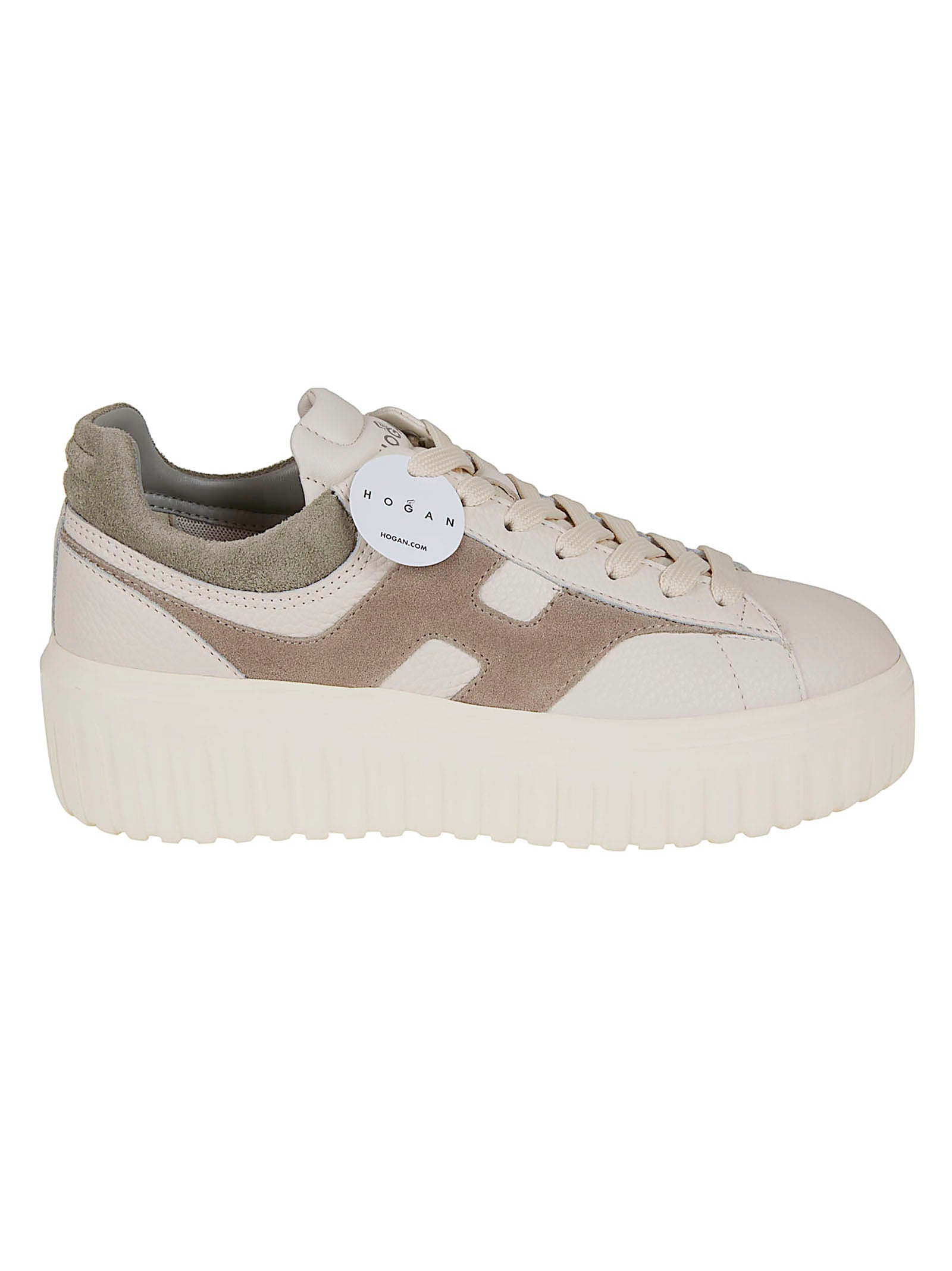 Calfskin Sneakers with Suede Panels and Sole