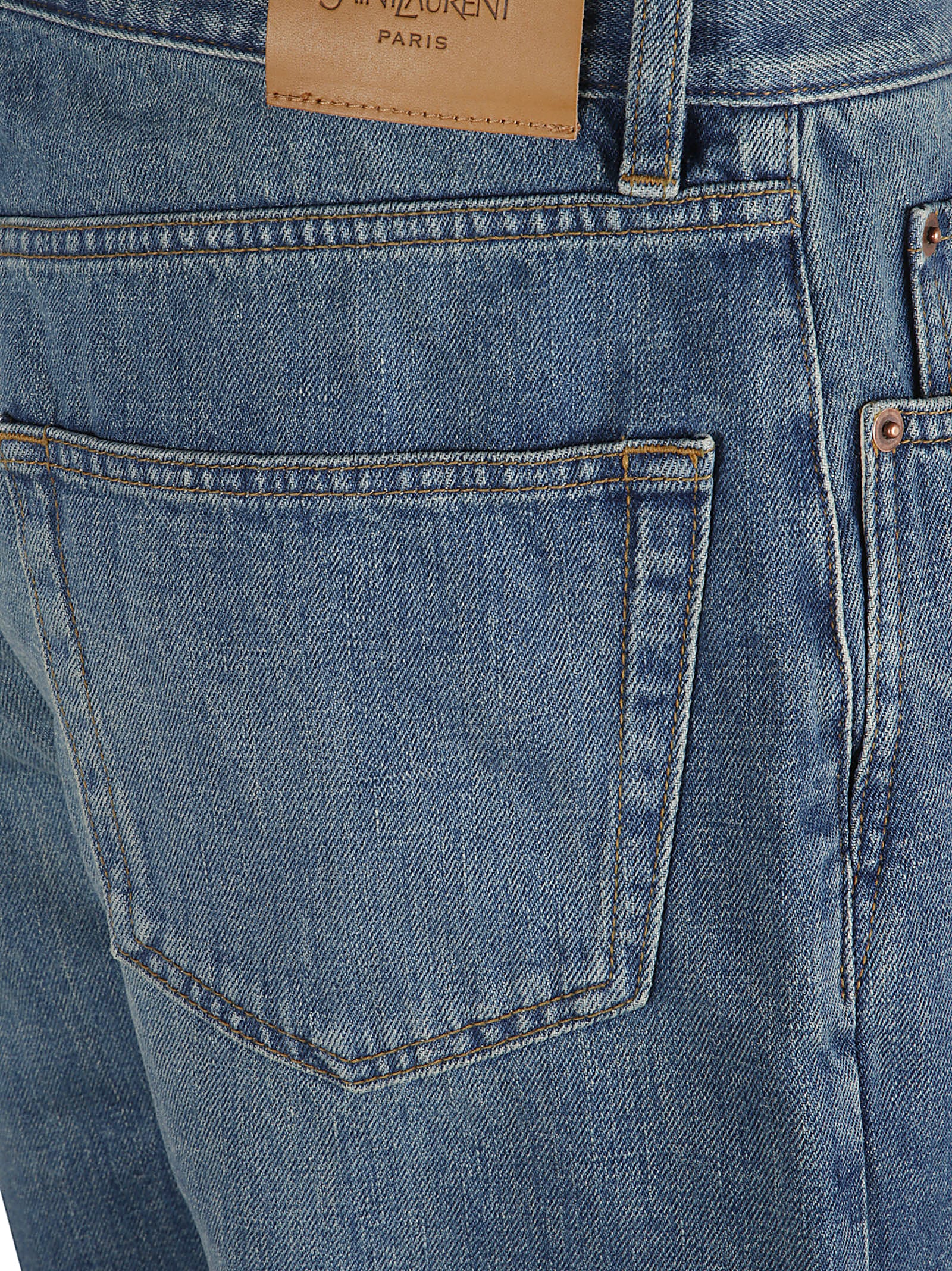 Mid-Rise Straight Leg Denim Jeans