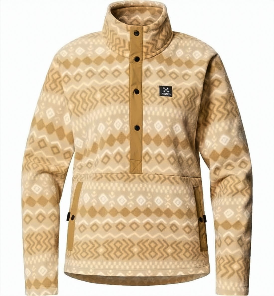 Long-Sleeve Top with Geometric Pattern