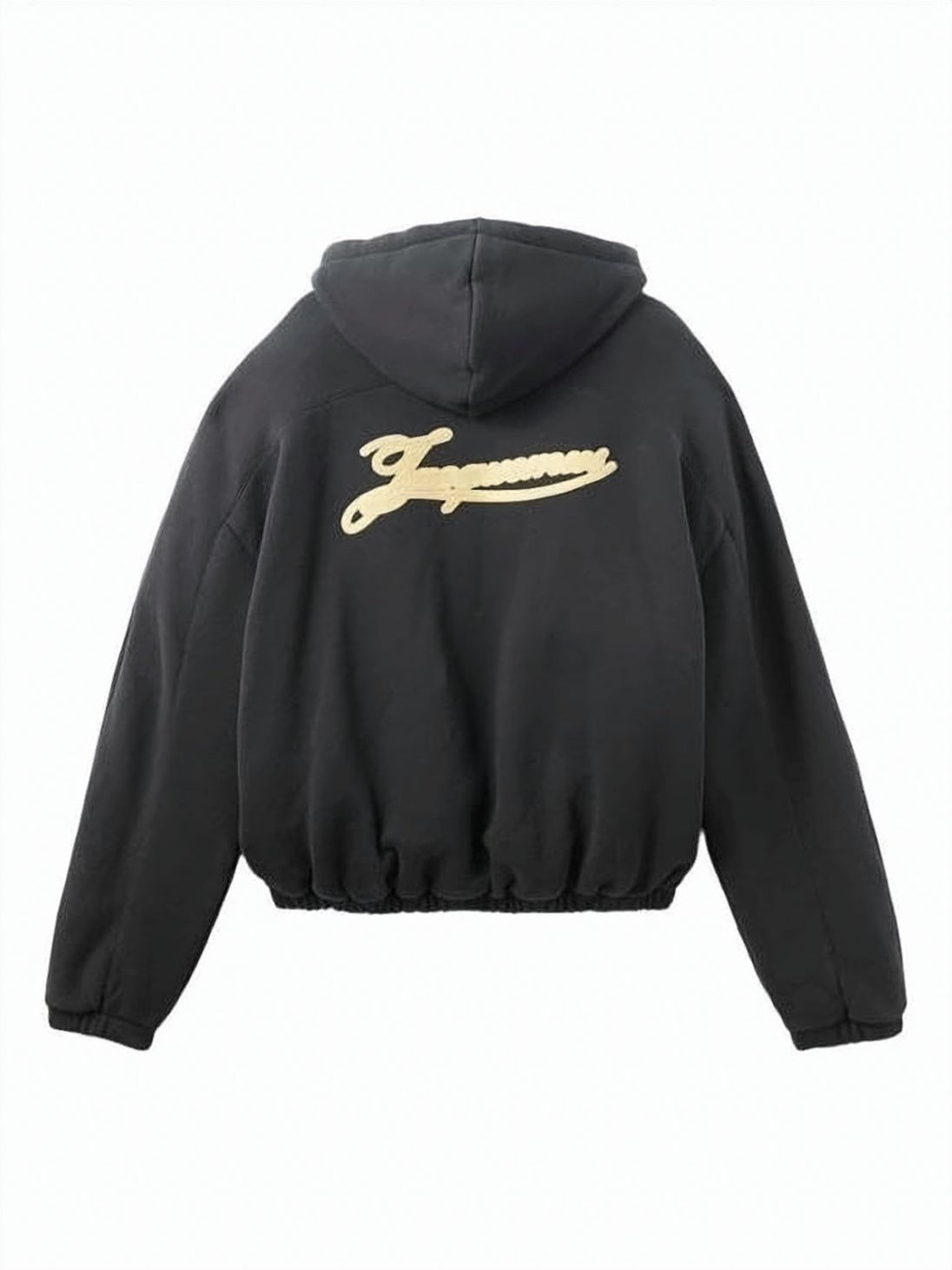 Cropped Hoodie with Adjustable Drawstring