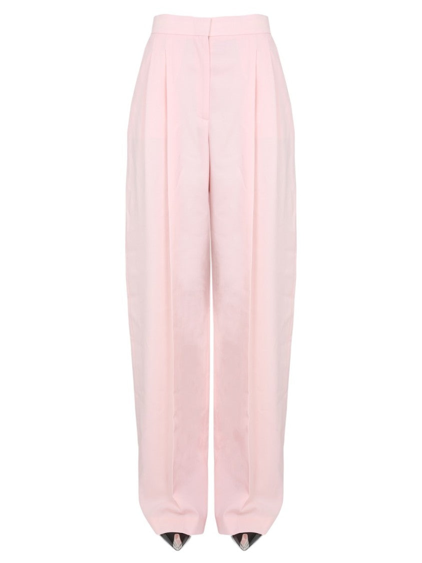 Wide-Leg Pants With Concealed Front Closure
