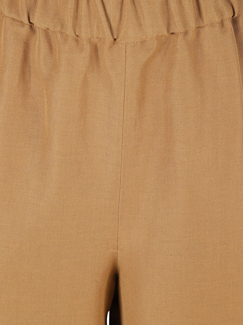 Relaxed Fit Trousers With Elastic Waistband